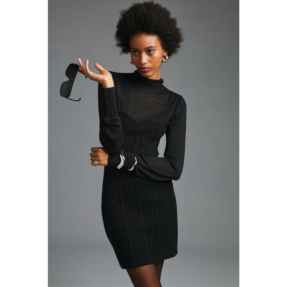 Anthropologie Women's Turtleneck Sweater Mini Dress - New Size Small